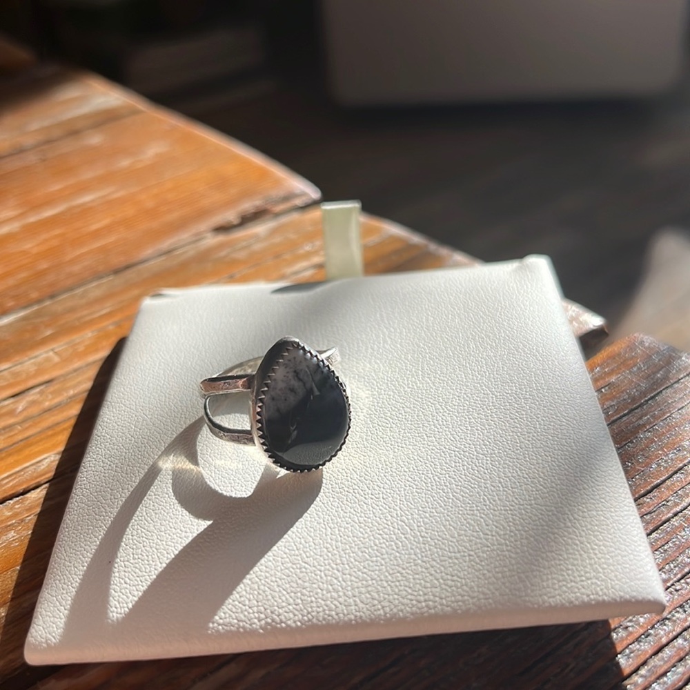 Dendrite Agate .925 Sterling Silver Ring size 7.5